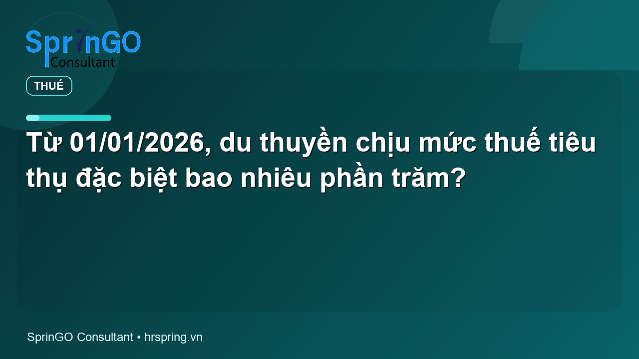 Từ 01/01/2026, du thuyền chịu mức thuế tiêu thụ đặc biệt bao nhiêu phần trăm?