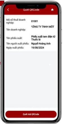 Xác nhận thông tin phiếu xuất tem trên Etax Mobile
