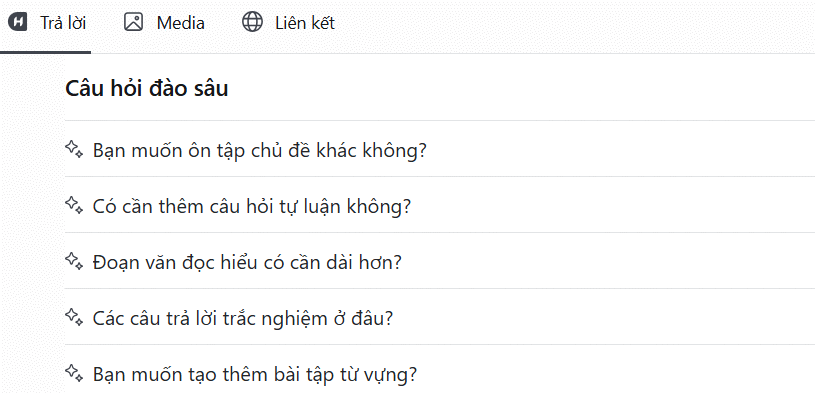 Mở rộng đề thi trên AI Hay