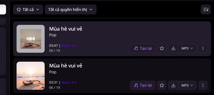 Tải nhạc AI tạo trên AI Music Maker