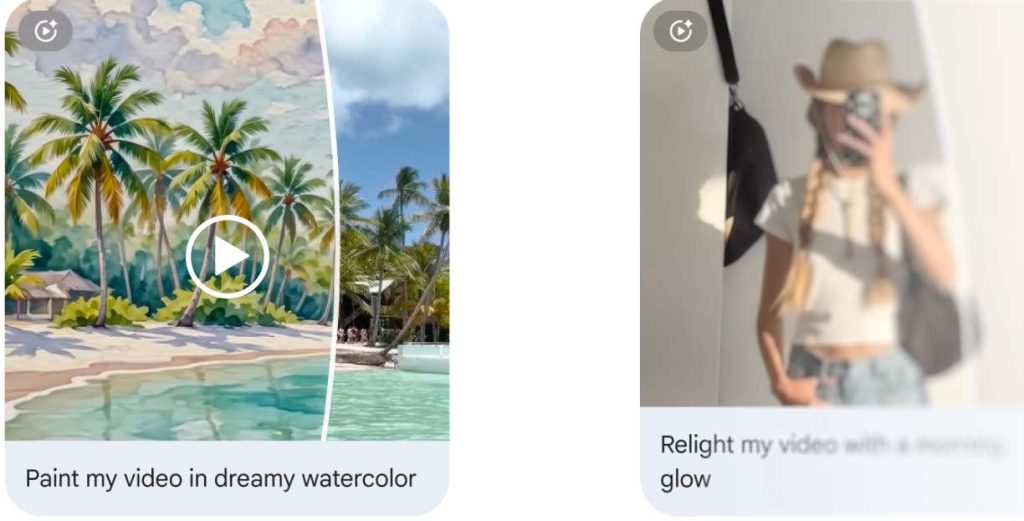 Chọn hiệu ứng AI video trên Google Photos