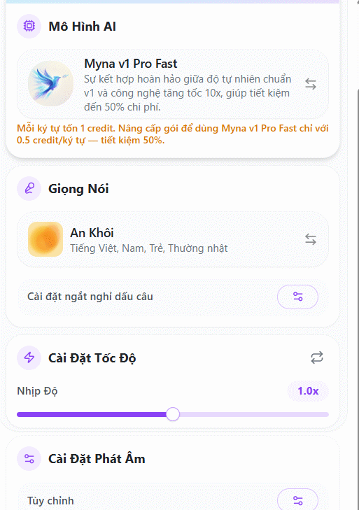 Chỉnh giọng nói trên AusyncLab