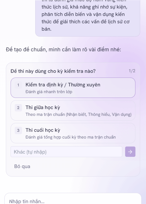 Thông tin từ AutoExam.ai