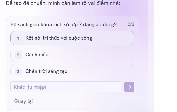 Thông tin tạo đề thi từ AutoExam.ai