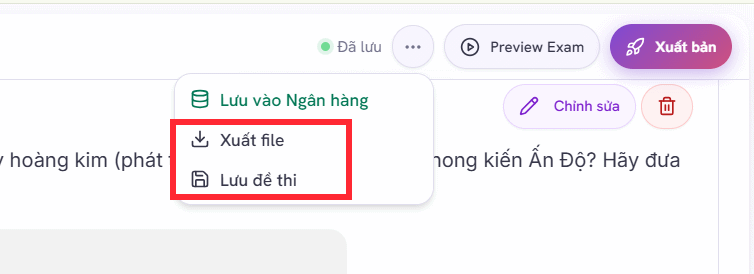 Lưu đề thi từ AutoExam.ai