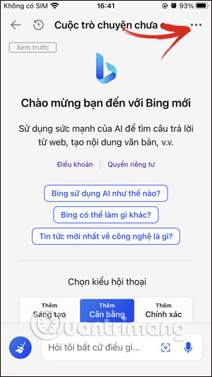 Tùy chỉnh Bing Chat
