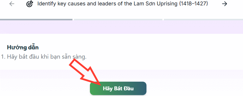 Bắt đầu phiên kiểm tra nhanh trên Brisk