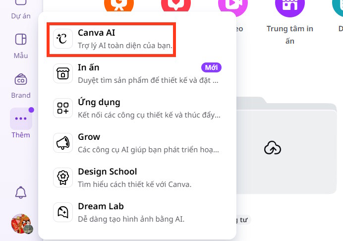 Sử dụng Canva AI