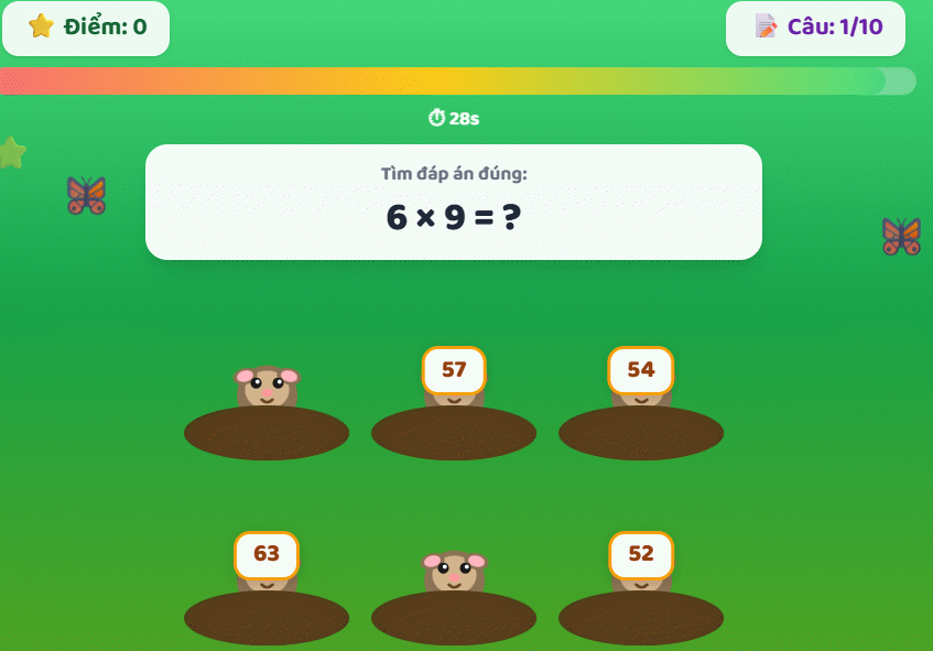 Game đập chuột trên Canva AI