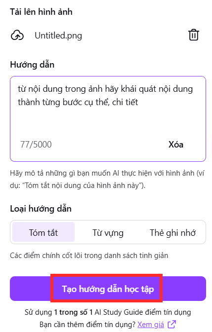 Chuyển ghi chú thành hướng dẫn trên AI Study Guides trên Canva 