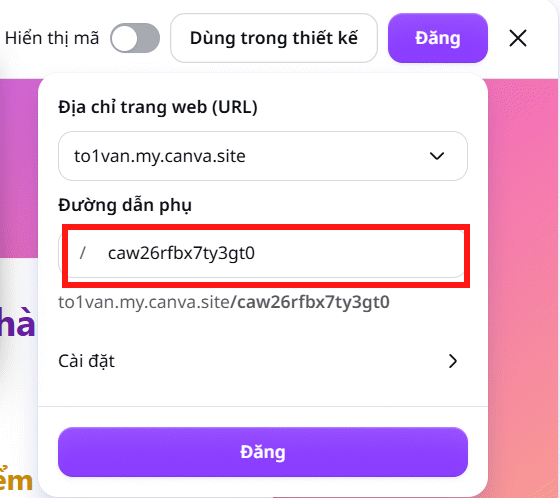 Đăng trò chơi tương tác trên Canva AI