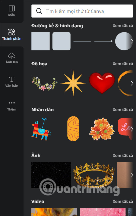 Thay đổi chữ trên logo Canva