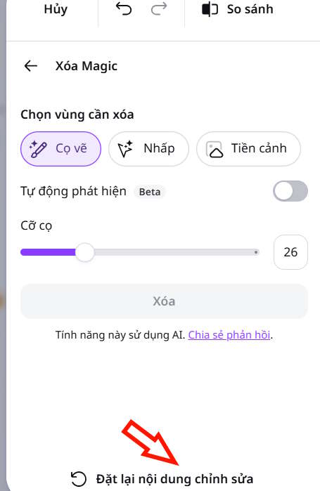 Đặt lại ảnh gốc