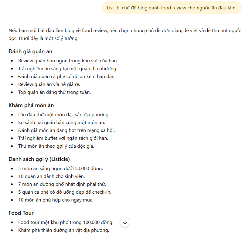 List It: [Yêu cầu mở]