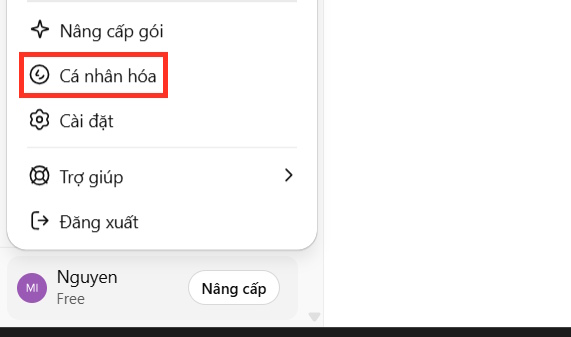 Cá nhân hóa ChatGPT