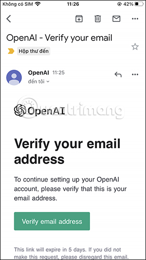 Xác nhận tài khoản email 