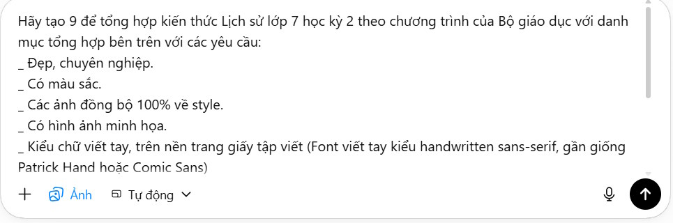 Tạo ảnh tổng hợp kiến thức trên ChatGPT