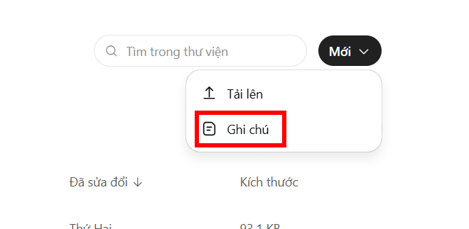 Ghi chú trong Thư viên trên ChatGPT