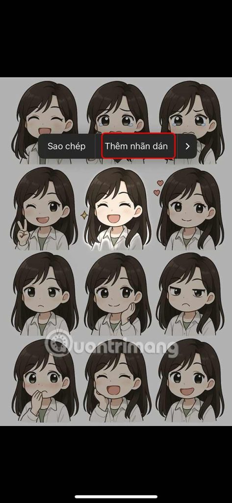 Lưu lại thành sticker