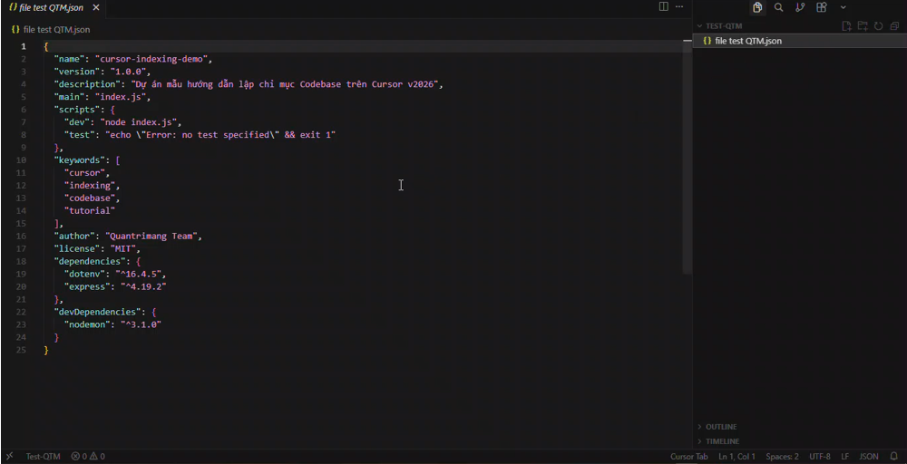 codebase cursor lập chỉ mục