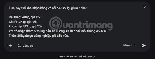 tao bang tinh excel