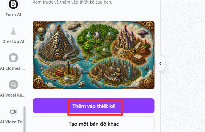 Bản đồ giả tưởng trên Canva