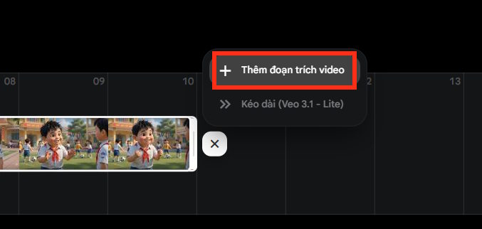 Cảnh đầu tiên cho video dài trên Flow