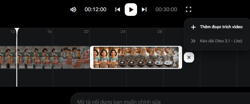 Ghép các video thành video dài trên Flow