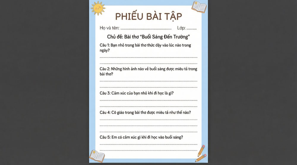 Phiếu bài tập 