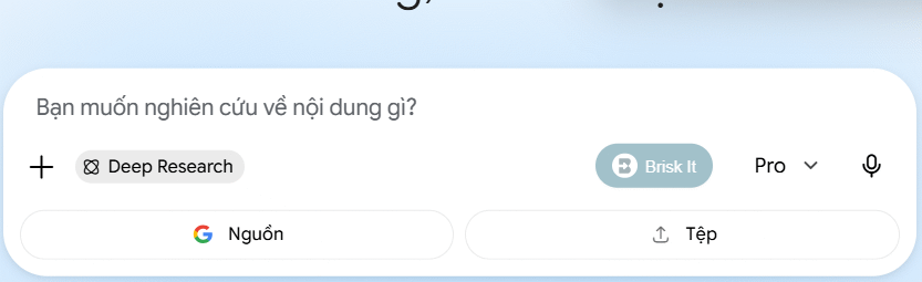 Tùy chọn tải tài liệu trên Gemini Deep Research