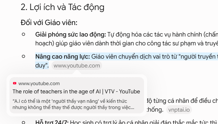 Nguồn nghiên cứu trên Gemini Deep Research