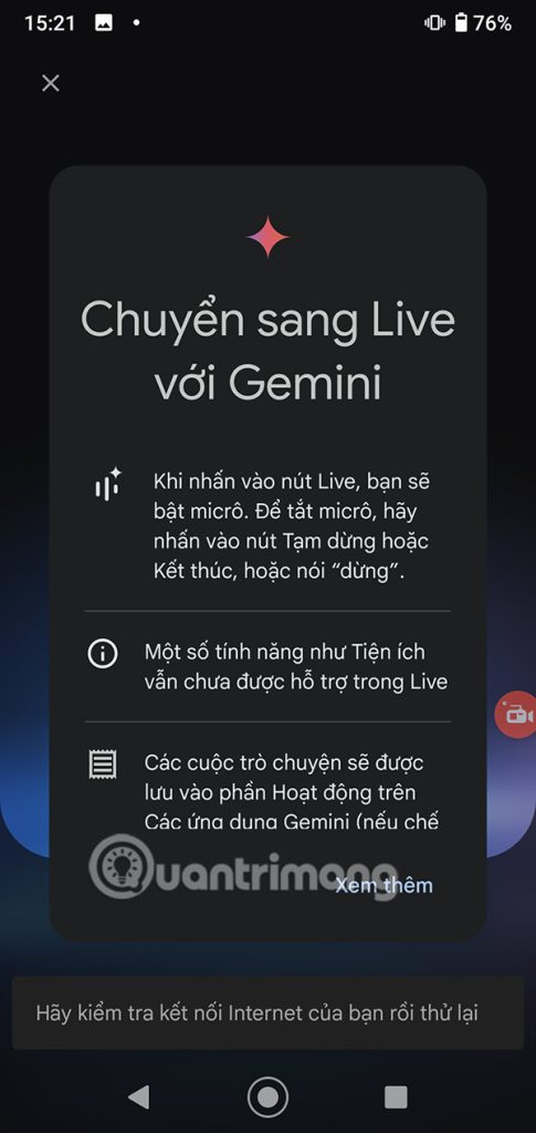 Tính năng Gemini Live