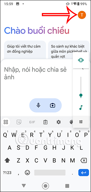Giao diện Gemini