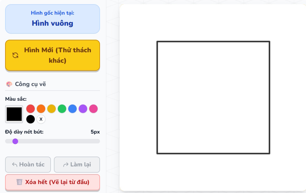 Mini app vẽ hình biến hóa