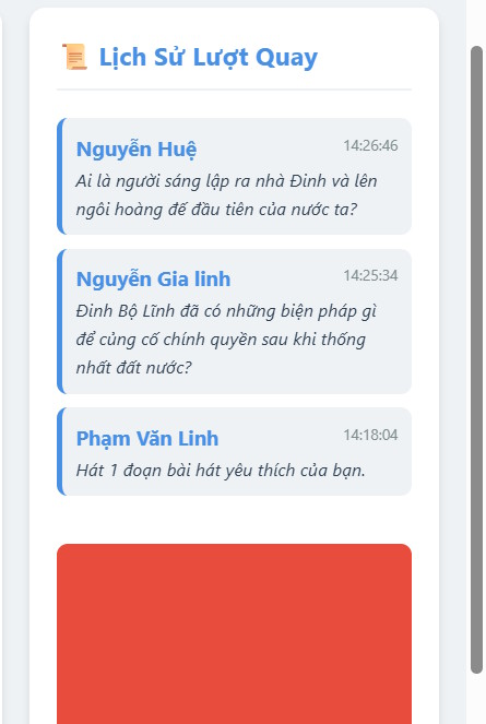 Lịch sử vòng quay gọi tên trên Gemini