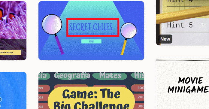 Secret Clues Genially