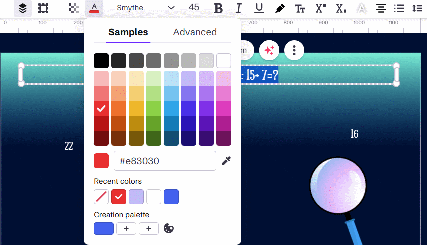 Chỉnh font game tìm manh mối Genially