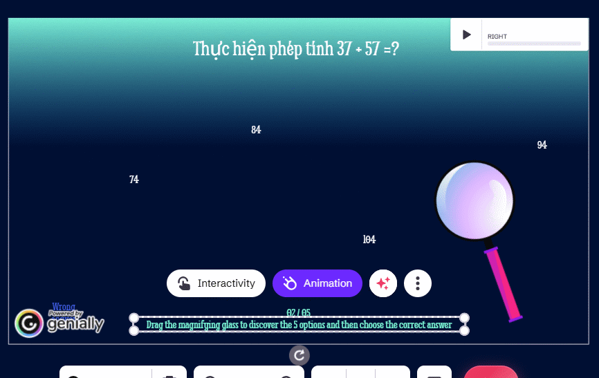 Câu hỏi game tìm manh mối Genially