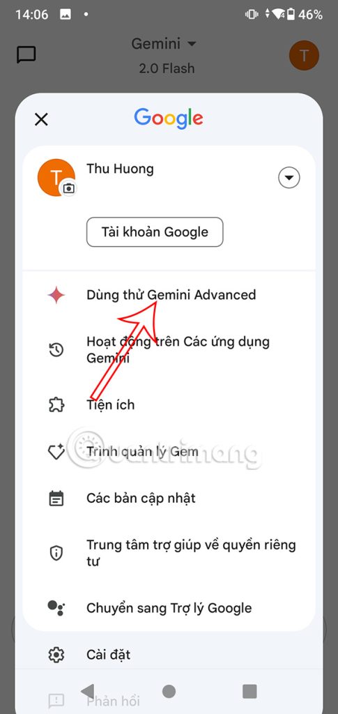 Dùng thử Google One AI Premium