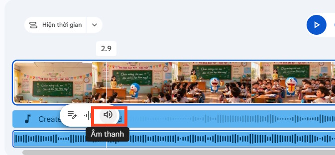 Hiệu ứng nhạc nền AI trên Google Vids