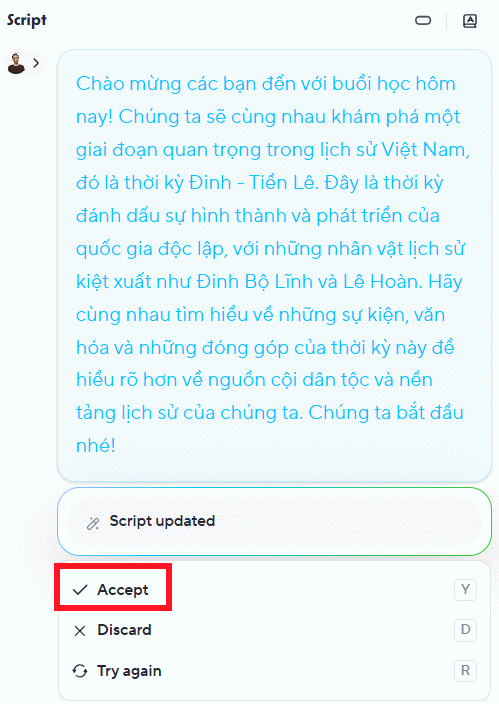 Nội dung thuyết trình AI trên HeyGen