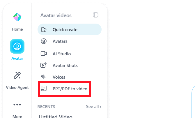 PPT/PDF to video trên HeyGen