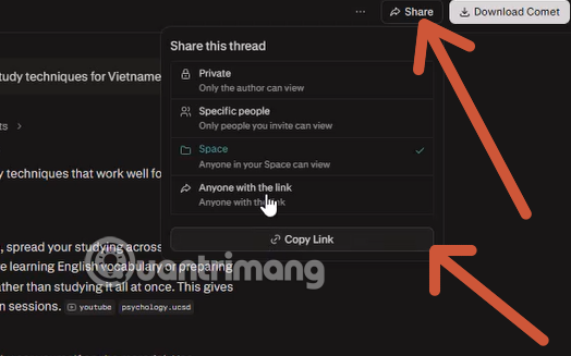 hướng dẫn sử dụng spaces Perplexity