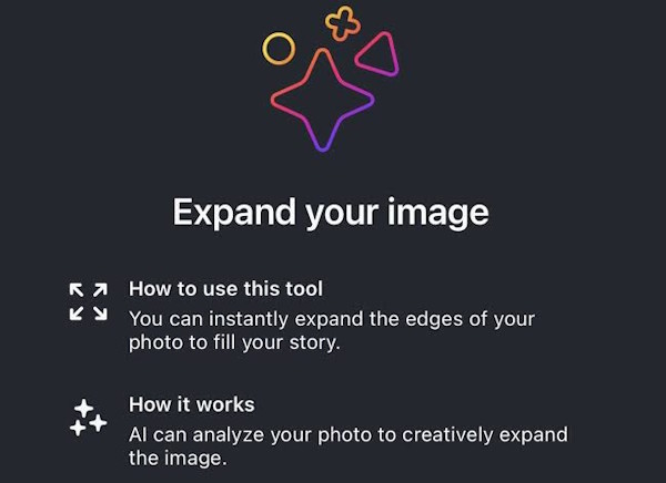 Thông báo mở rộng ảnh trên Story Instagram
