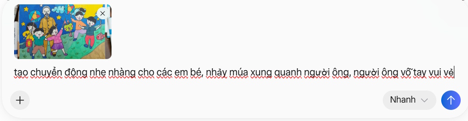Lệnh tạo chuyển động video Meta AI