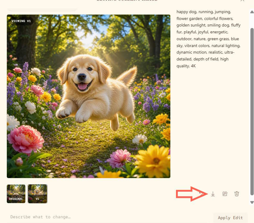 Tải ảnh AI trên Microsoft AI Playground