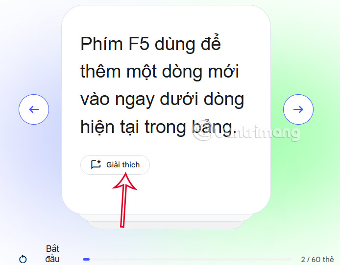 Thẻ ghi nhớ Flashcards trên NotebookLM