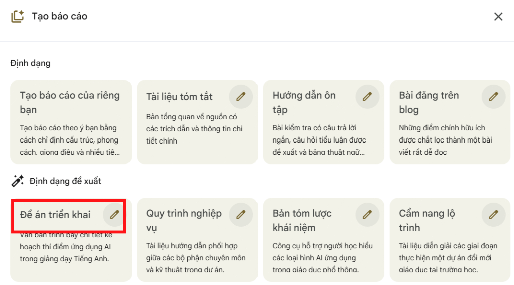 Triển khai báo cáo cuộc họp trên NotebookLM