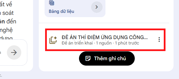 Báo cáo cuộc họp tạo trên NotebookLM