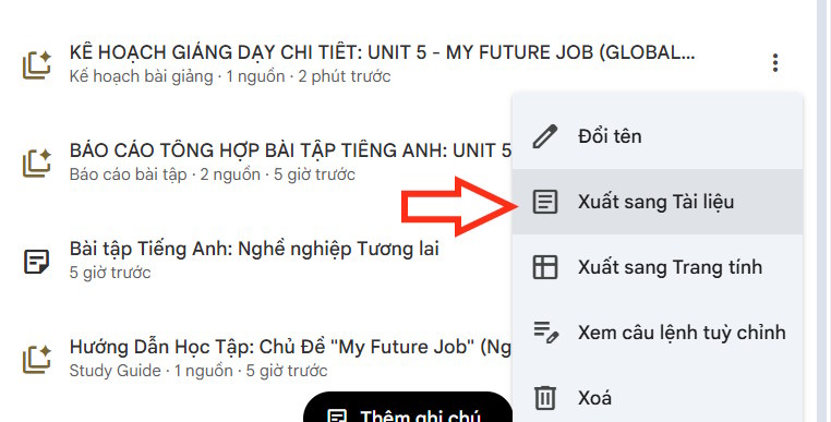Tải bài giảng trên NotebookLM